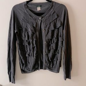 J Crew women charcoal size med cardigan